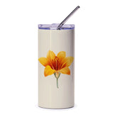 Lily Flower Tumbler, Floral Tumbler, Flower Lover Gift, Plant Lover Tumbler, Botanical Tumbler, Vintage Flower Art Tumbler - Tawshia